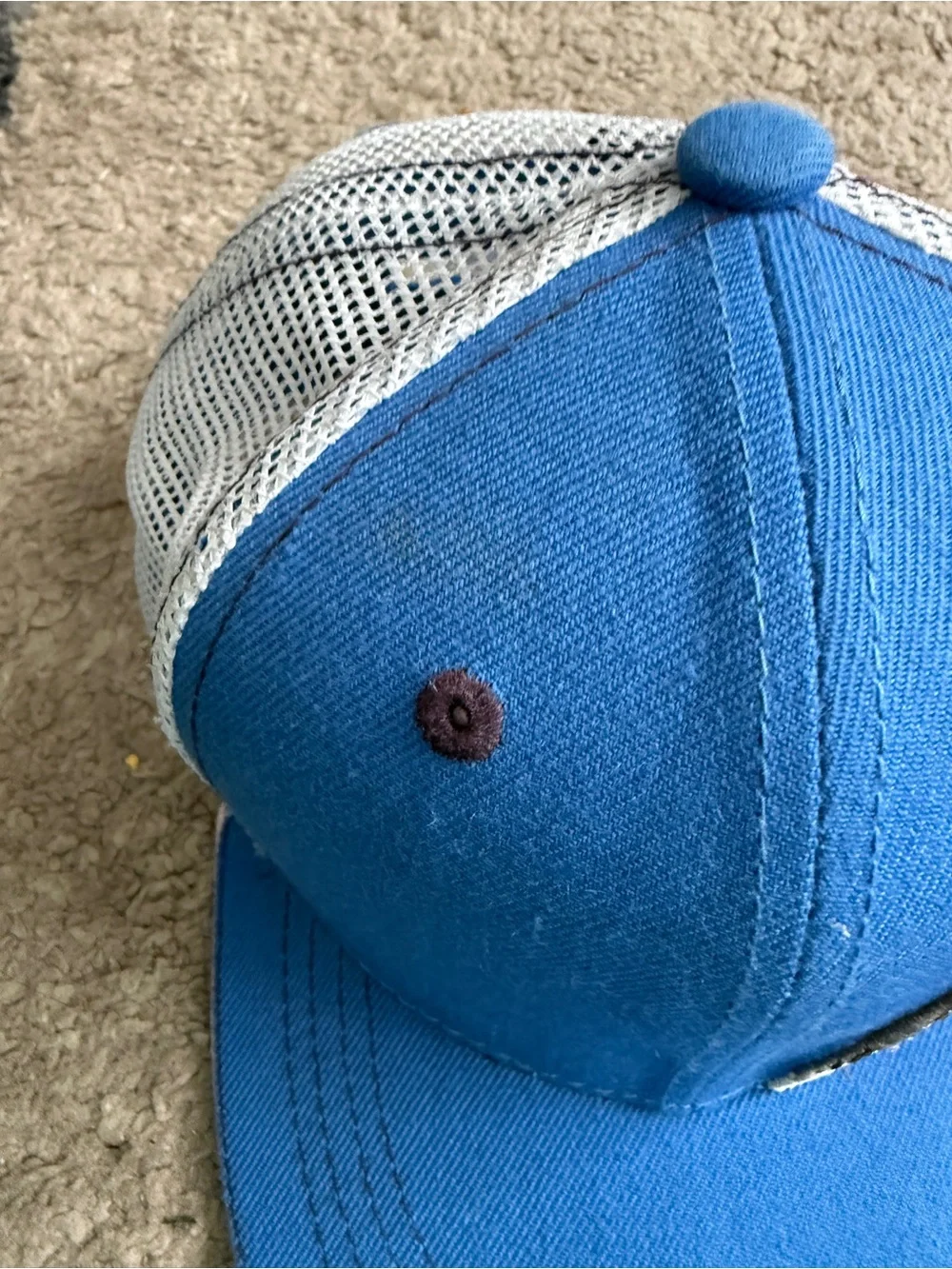 Blue Kids Shark Flatbill Trucker SnapBack Aksels Hat- Ages 2-8